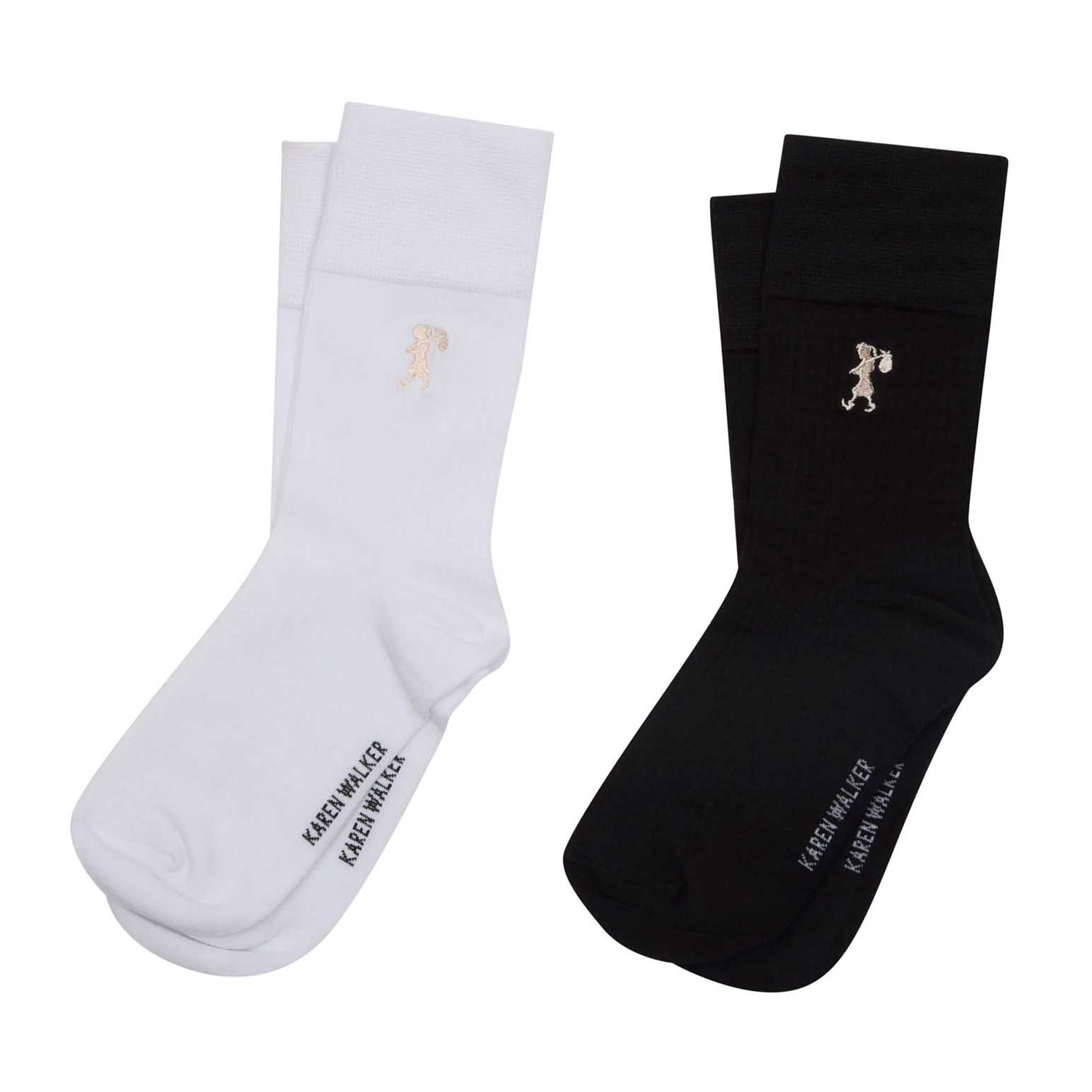 Karen Walker Runaway Embroidered Socks - 2 Pack